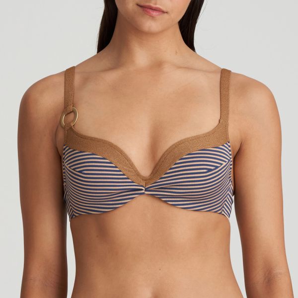 Marie Jo Swim SATURNA padded bikini top heartshape in Ocean Bronze