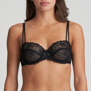 Marie Jo Jane Balcony Horizontal Seam Bra in Black