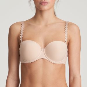 Marie Jo Tom Padded Bra Strapless in Caffe Latte