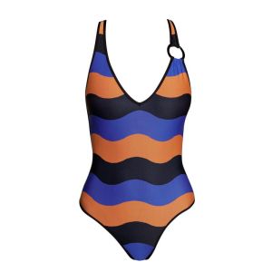 Andres Sarda Swimwear DENIS swimsuit control in blue