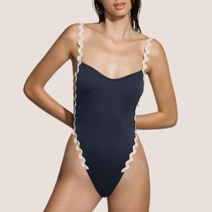 Andres Sarda Swimwear DREW special swimsuit in navy blue