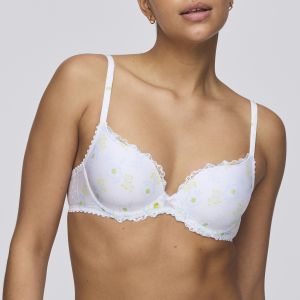 Marie Jo CHEN white yacht padded bra heartshape