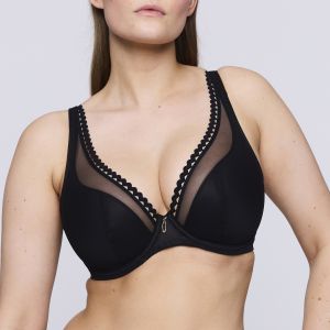 Primadonna Twist VIVGIRL black half padded plunge bra
