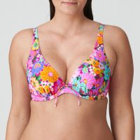 Primadonna Swim Najac Half Padded Plunge Bikini Top in Floral Explosion