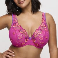 Primadonna DEVDAHA half padded plunge bra in VERY BERRY