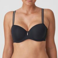 PrimaDonna Twist EAST END padded balcony bra in charcoal